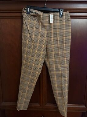 Womens Chatham ankle Plaid Chinos in Tan and Black